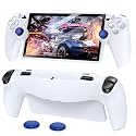 FYOUNG Protective Case for PlayStation Portal, Silicone Soft Grip Cover Case Protector with Full Protection and Non-Slip Thumb Grips Accessories Kit for PlayStation Remote Player (White)