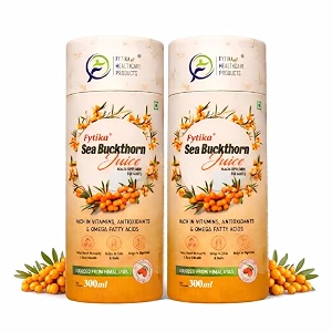 fytika sea buckthorn juice - 300 ml pack of 2  pulp concentrate made for your total body care amp wellness  rich in vitamin c omega 3 6 7 9 amp antioxidants  for men amp women