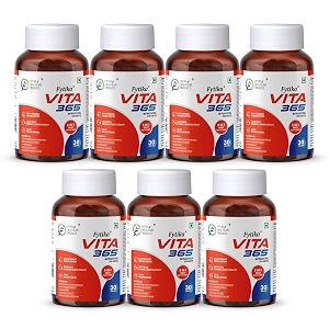 fytika vita 365 3 in 1 multivitamin - boosts energy gut health manages stress ashwagandha probiotics ginseng for men women - 210 tablets pack of 7