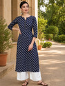Fyunl Women Printed Straight Kurta