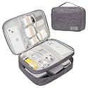 FYY Electronic Organizer Travel Case - Travel Cord Organizer Case for Chargers and Cords, Waterproof Double Layer Cable Organizer Bag Technical Bag, Travel Accessories Musthaves - Grey