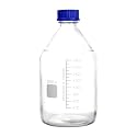 FZN Reagent Bottles Graduated Storage Borosilicate Glass Bottle with Blue Screw Cap (50 ML) - Set of 2