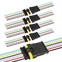 G 6 Pin Connector 16AWG Waterproof Connectors Male Female Wire Plugs