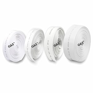 gamps -heat shrink sleeve tube polyolefin 21-diameter-10mm 12mm 14mm 15mm 5 meter each-total 20 meter white