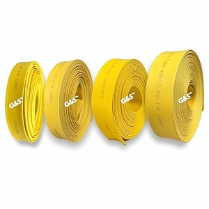 gamps -heat shrink sleeve tube polyolefin 21-diameter-10mm 12mm 14mm 15mm 2 meter each-total 8 meter yellow