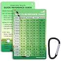 G GENLEAS Golf Club Distance Card with Personalized Yardage Log & USGA Rules - Waterproof 4.72"x 3.14" Range Chart for Men Women Golfers