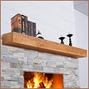 G GOOD GAIN 66'' Fireplace Mantel, 5'' Pine Wood Floating Shelf, Rustic