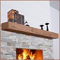 G GOOD GAIN 66'' Fireplace Mantel, 5'' Pine Wood Floating Shelf, DarkWalnut