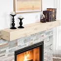 G GOOD GAIN 72'' Fireplace Mantel, 5'' Pine Wood Floating Shelf, DIYColor