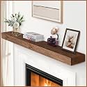 G GOOD GAIN Fireplace Mantel Shelves 54x8x5 inch for Wall Decor,DarkWalnut