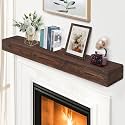 G GOOD GAIN Fireplace Mantel Shelves 60x8x5 inch for Wall Décor,Chocolate