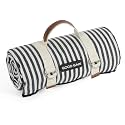 G GOOD GAIN Waterproof Picnic Blanket Portable with Carry Strap for Beach Mat or Family Outdoor Camping Party (Navy Blue)