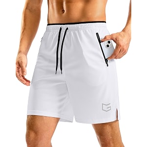 G Gradual Mens Gym Workout Shorts Zipper
