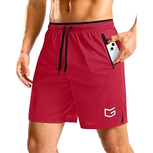 G Gradual Mens Gym Workout Shorts Zipper