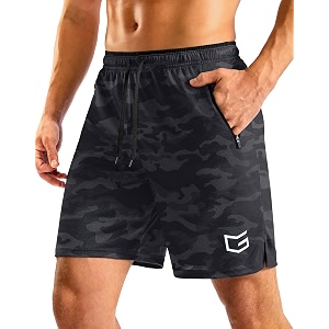 G Gradual Mens Gym Workout Shorts Zipper