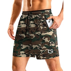 G Gradual Mens Gym Workout Shorts Zipper