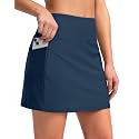 G Gradual Women's 16" Swim Skirt with Pockets High Waisted Tummy Control Modest Swimsuit Bathing Suit Bottoms for Women