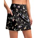 G Gradual Women's 16" Swim Skirt with Pockets High Waisted Tummy Control Modest Swimsuit Bathing Suit Bottoms for Women