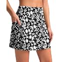 G Gradual Women's 16" Swim Skirt with Pockets High Waisted Tummy Control Modest Swimsuit Bathing Suit Bottoms for Women