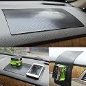 G MALL Sticky Adhesive Extra Large Grip Anti Slip Rubber Mount Car Dashboard Pad for Mobile Phone Holder Sat Nav Glasses, Keys, Coins (Black, 13*20 cm)
