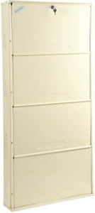 g n steel 26 inches wide 4 door powder coated wall mounted metallic shoe rack metal shoe rack full ivory 4 shelves diydo-it-yourself