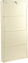 G N Steel 26 Inches Wide 4 Door Powder Coated Wall Mounted Metallic Shoe Rack Metal Shoe Rack (Full Ivory, 4 Shelves, DIY(Do-It-Yourself))