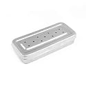 G.S 17x7x3 Cm Instruments Box Perforated Stainless Steel Holloware Tray Box