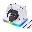G-STORY Charging Station for PS5 DualSense Dual Charger RGB