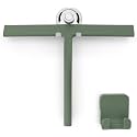 GÜTEWERK Silicone Shower Squeegee with 3-in-1 No-Drill Mount, Green, 11''