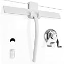 GÜTEWERK Silicone Shower Squeegee with 3-in-1 No-Drill Mount, White, 13''