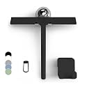 GÜTEWERK Silicone Shower Squeegee with 3-in-1 No-Drill Mount, Black, 9''