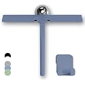 GÜTEWERK Silicone Shower Squeegee with 3-in-1 No-Drill Mount, Blue, 11''