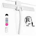 GÜTEWERK Silicone Shower Squeegee with 3-in-1 No-Drill Mount, White, 11''