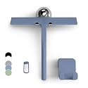 GÜTEWERK Silicone Shower Squeegee with 3-in-1 No-Drill Mount, Blue, 9''