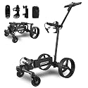 G1 Electric Golf Cart, Electric Golf Push Cart with Remote Control, Super Compact and Lightweight, 36 Hole Battery, Suitable for All Terrains, Folding Electric Golf Caddy with Cup & Umbrella Holder