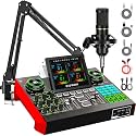 G10 Podcast Equipment Bundle with 3.5mm Condenser Microphone for Pc/Phone Live Streaming Singing Gaming, Podcast Microphone Bundle with Live Sound Board Audio Mixer Denoise,DJ Sets