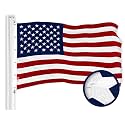 G128 15x25 Ft American USA Flag Deluxe TearProof Series, Featuring Super Tough Spun Polyester, Embroidered Stars, American Flag For Outside High Winds | Back to School Decor