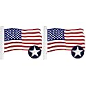 G128 American USA Flag | 3x5 Ft | ToughWeave Series Embroidered 210D Polyester | Country Flag, Embroidered Stars, Sewn Stripes, Indoor/Outdoor, Vibrant Colors, Brass Grommets (Pack of 2)