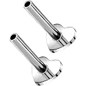 G23 Titanium Flat Back Post (Post Only), Threadless Push Pin &amp; Internally Threaded, 16G/18G/20G, 4.5-14mm, Silver/Gold/Black, Round/Heart/Star/Flower Base for Nose, Helix, Tragus