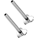 G23 Titanium Flat Back Post (Post Only), Threadless Push Pin &amp; Internally Threaded, 16G/18G/20G, 4.5-14mm, Silver/Gold/Black, Round/Heart/Star/Flower Base for Nose, Helix, Tragus