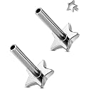 G23 Titanium Flat Back Post (Post Only), Threadless Push Pin &amp; Internally Threaded, 16G/18G/20G, 4.5-14mm, Silver/Gold/Black, Round/Heart/Star/Flower Base for Nose, Helix, Tragus