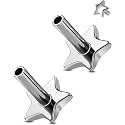 G23 Titanium Flat Back Post (Post Only), Threadless Push Pin &amp; Internally Threaded, 16G/18G/20G, 4.5-14mm, Silver/Gold/Black, Round/Heart/Star/Flower Base for Nose, Helix, Tragus