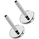 G23 Titanium Flat Back Post (Post Only), Threadless Push Pin & Internally Threaded, 16G/18G/20G, 4.5-14mm, Silver/Gold/Black, Round/Heart/Star/Flower Base for Nose, Helix, Tragus