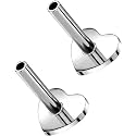 G23 Titanium Flat Back Post (Post Only), Threadless Push Pin & Internally Threaded, 16G/18G/20G, 4.5-14mm, Silver/Gold/Black, Round/Heart/Star/Flower Base for Nose, Helix, Tragus