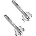 G23 Titanium Flat Back Post (Post Only), Threadless Push Pin &amp; Internally Threaded, 16G/18G/20G, 4.5-14mm, Silver/Gold/Black, Round/Heart/Star/Flower Base for Nose, Helix, Tragus
