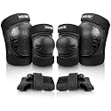 G4Free Adults Kids Bike Knee Pads Elbow Pads Wrist Guards 3 in 1 Protective Gear Sets for Skateboarding, Roller Skating Cycling Scooter