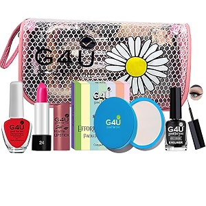 g4u - timeless beauty kit for girls all in one makeup kit set with pouch 130