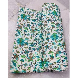 cotton printunstitched fabric for girlwomenwidth-44 inchlength-5 meterfor making full all over suitkurtigownpalazodress materialtunicstopmaxinightyfree_size green kaani multicolor