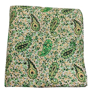 cotton printunstitched fabric for girlwomenwidth-44 inchlength-5 meterfor making full all over suitkurtigownpalazodress materialtunicstopmaxinightyfree_size green ambi multicolor