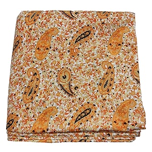 cotton printunstitched print fabric girlwomenwidth-44 inchlength-250 meterkurtigownpalazodress materialtunicstop bottommaxinightyfree_sizeorange ambi multicolor 250 meter